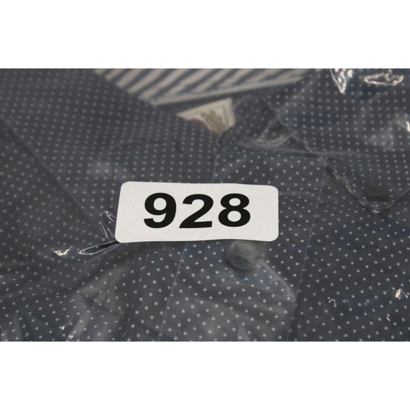 Cinch Mens Long Sleeve Blue Dotted Button Up Shirt XL - Picture 15 of 15